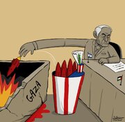 كاريكاتير / مفاوضات وقف إطلاق نار في شرم الشيخ