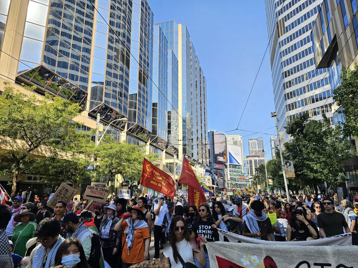 Informe fotográfico | Toronto: Masiva manifestación a favor de Palestina en Canadá