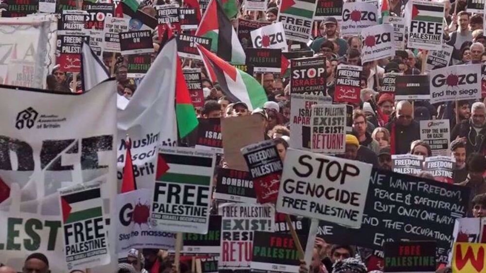 UK Students Rally for Palestine on Anniversary of al-Aqsa Flood