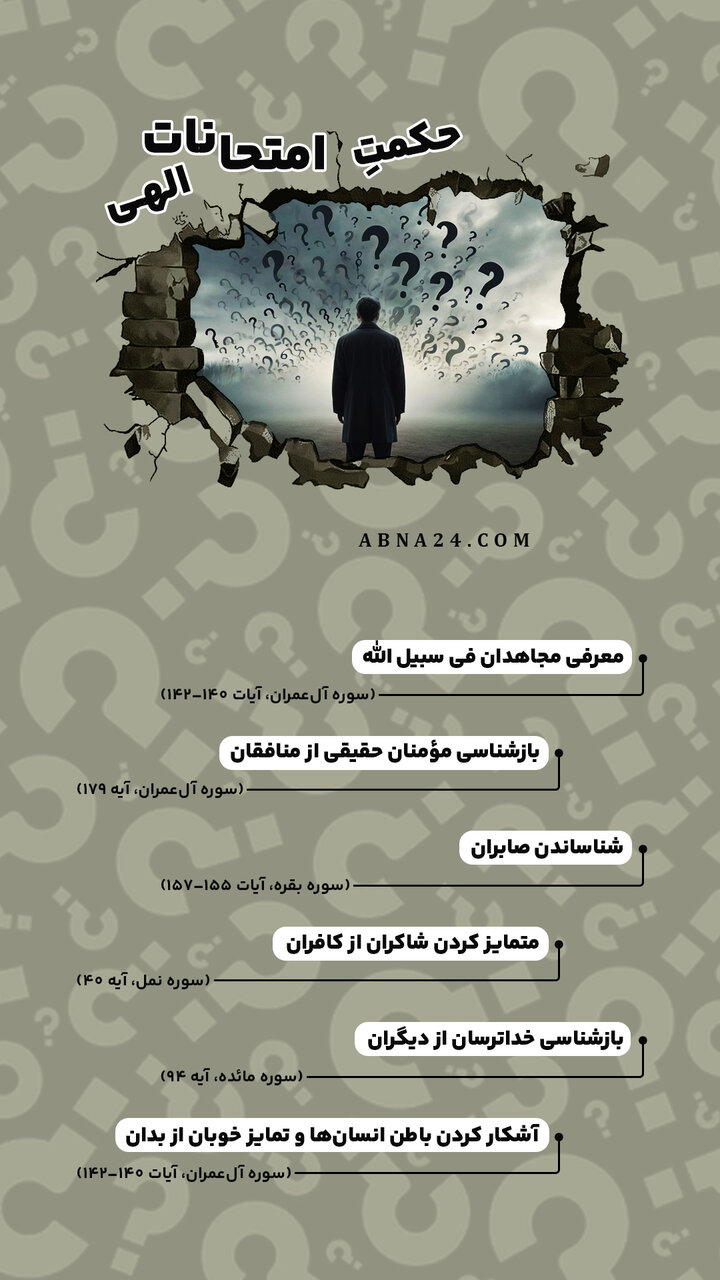 اینفوگرافی|حکمتِ امتحانات الهی