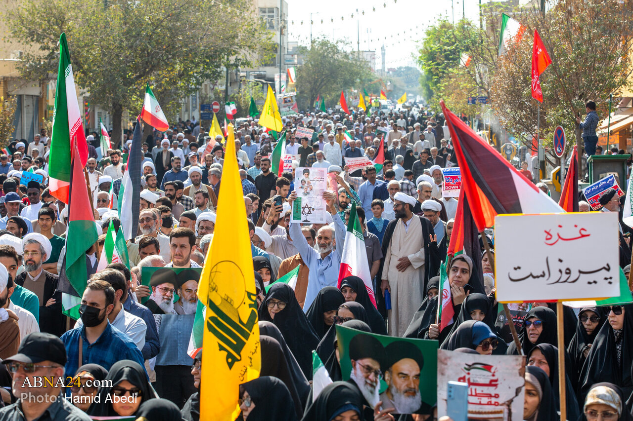 Qom people rally in solidarity with Gaza