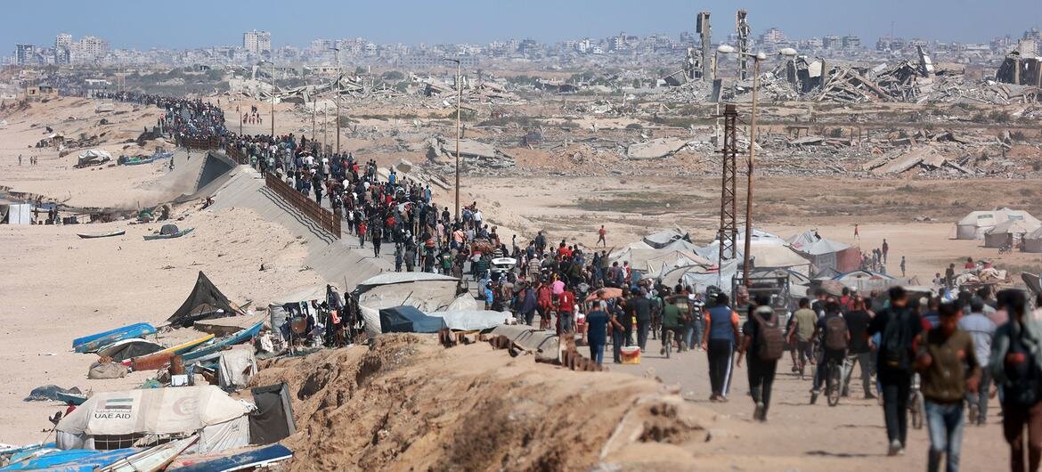 La ONU activa un plan de emergencia para evitar la hambruna en Gaza mientras miles de palestinos regresan al norte tras el alto el fuego