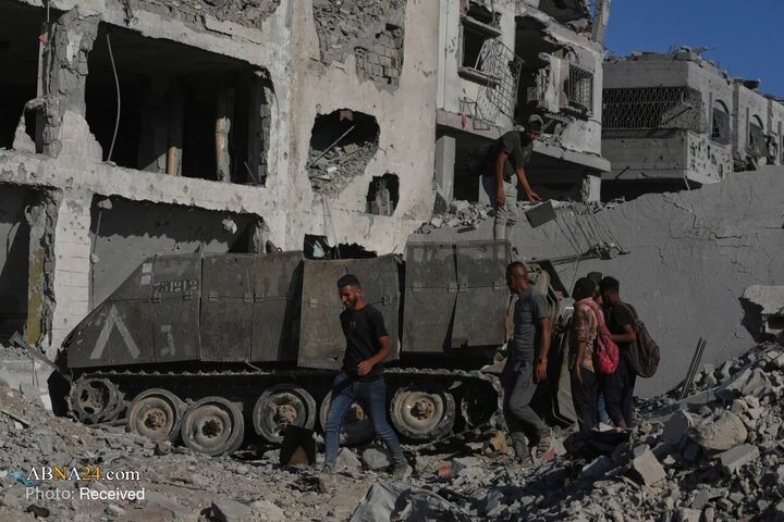 بازگشت هزاران آواره فلسطینی به شمال غزه پس از اعلام آتش‌بس