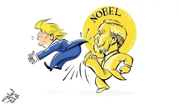 کاریکاتور | ترامپ و جایزه صلح نوبل
