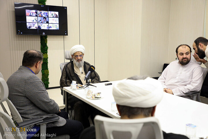 Informe fotográfico |  El miembro de la Asamblea de Expertos, “Ayatollah Malakouti”, visita la Agencia de Noticias Abná