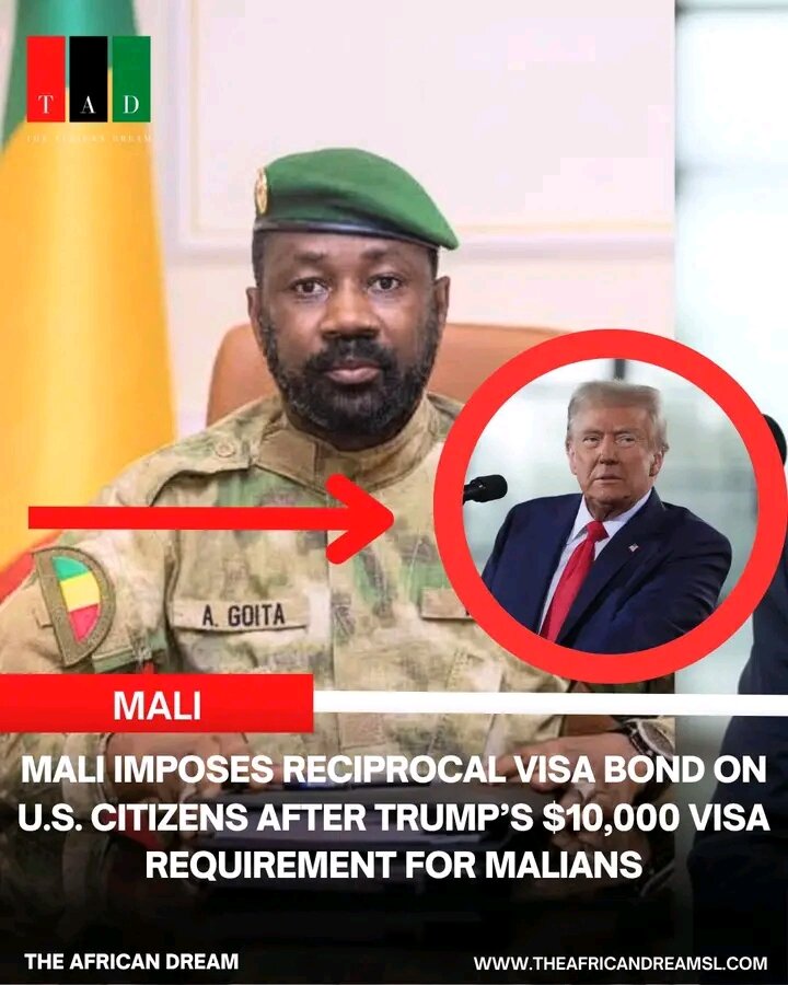 Mali yaanzisha ada kubwa ya viza kwa raia wa Marekani kufikia dola 10,000