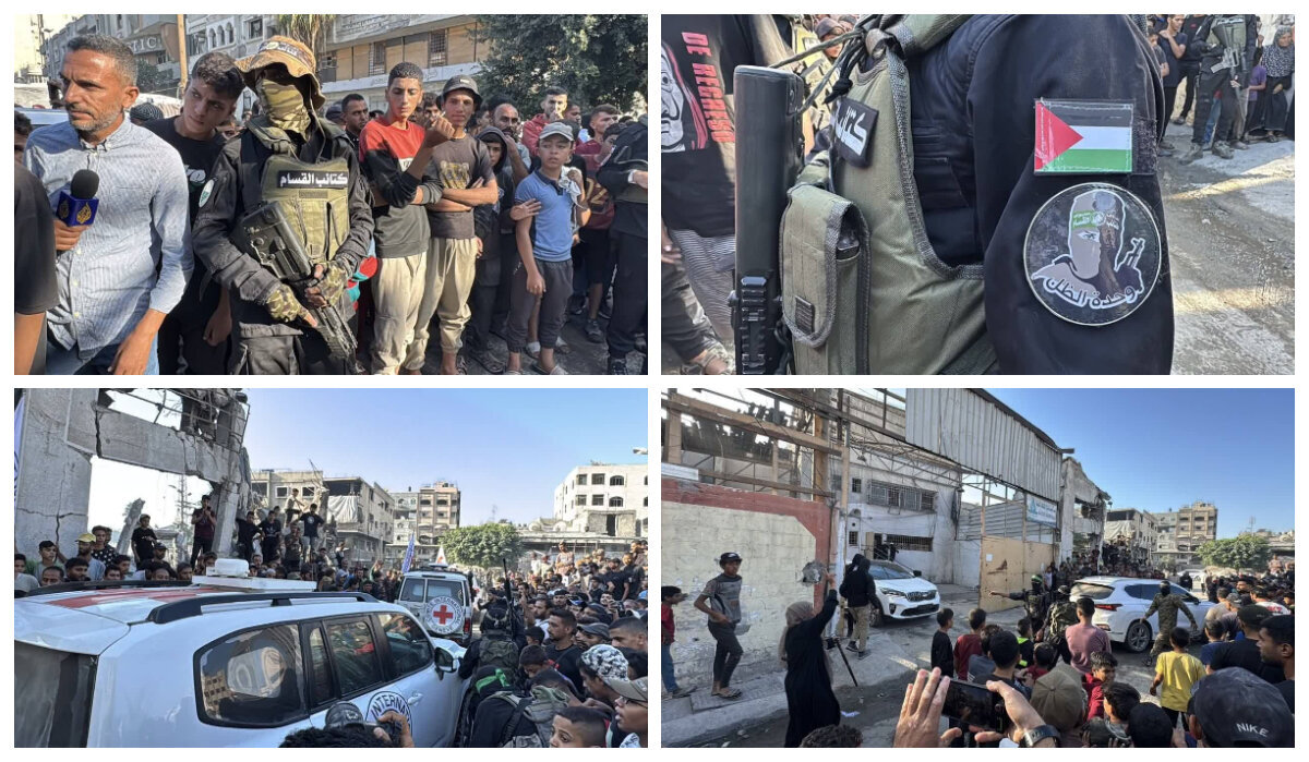 HAMAS yeddi israilli əsiri Qırmızı Xaça təhvil Verdi \ Video