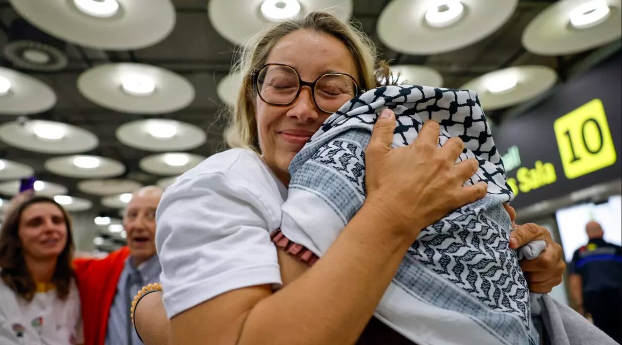 Reyes Rigo regresa a Palma tras su detención en Israel: "Volveremos hasta que Palestina sea libre"