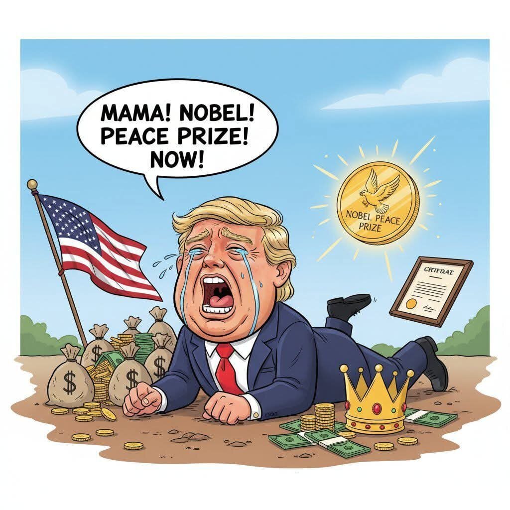 Cartoon / Trump: No Nobel Prize