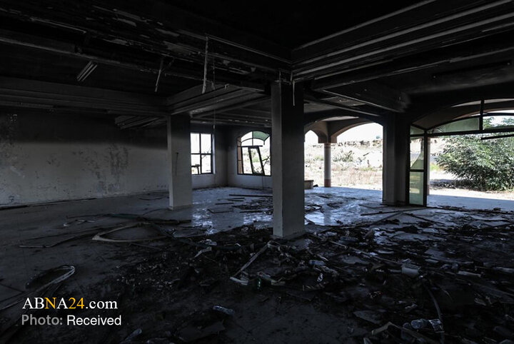 ویرانی گسترده در بیمارستان الوفاء پس از عقب‌نشینی نظامیان صهیونیست از غزه