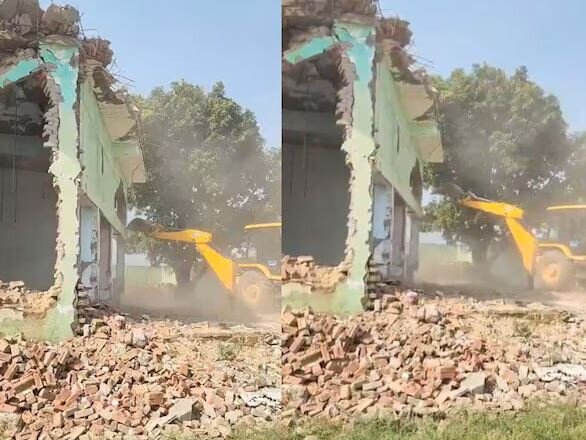 संभल में फिर चला मस्जिद पर बुलडोज़र 