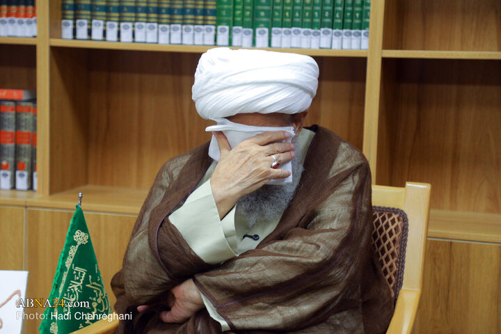 دیدار عوامل تولید کتاب «کربلا علیه‌السلام» با آیت‌الله کریمی جهرمی