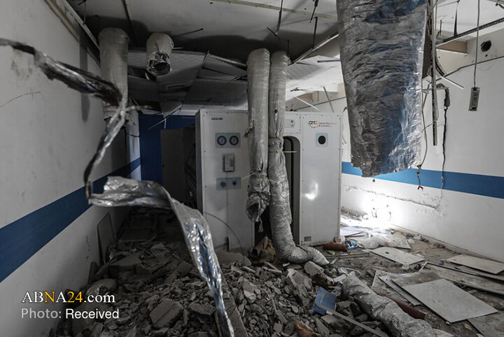 تقرير مصور/ الاحتلال الصهيوني يدمر مسشفى الوفاء في غزة