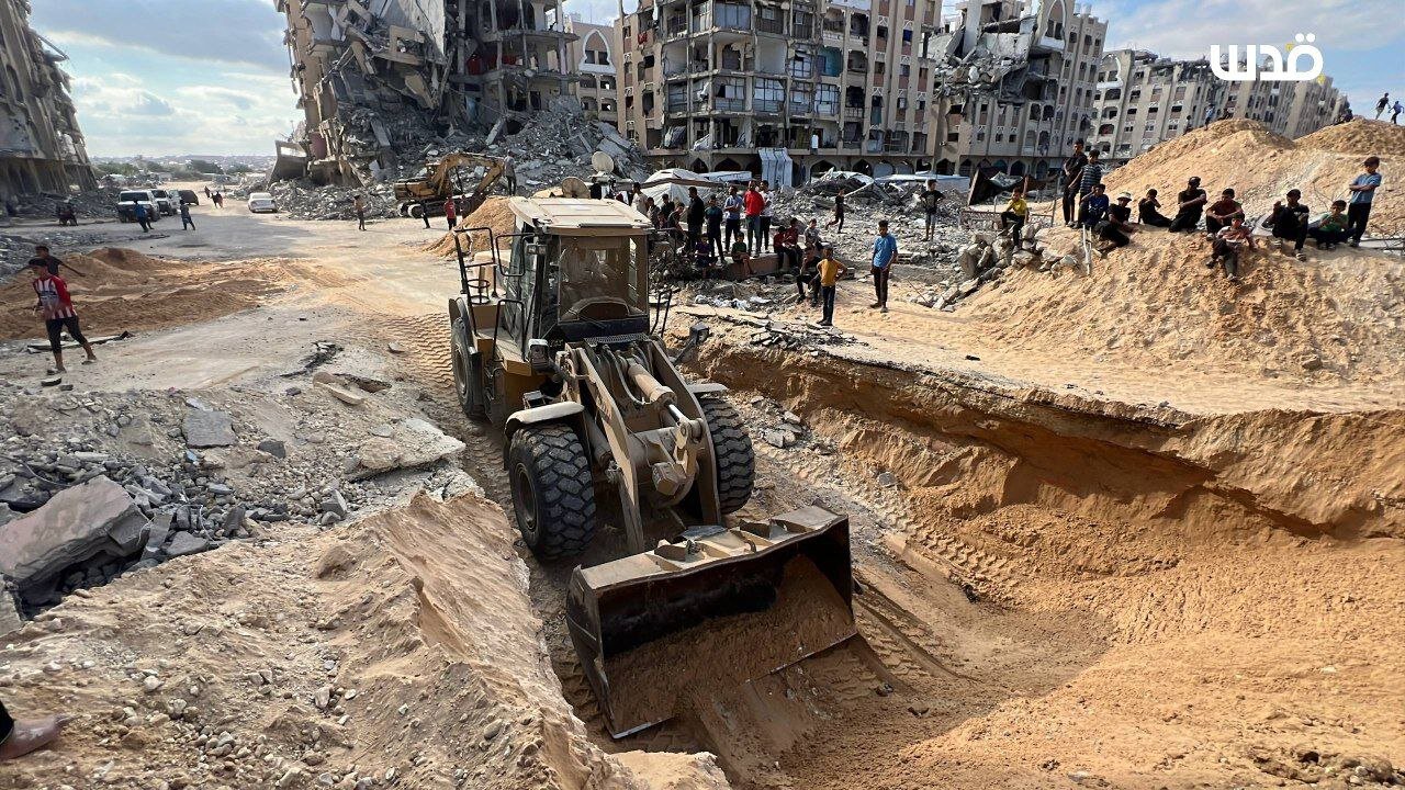 فيديو | استمرار عمليات البحث عن جثامين الأسرى الصهاينة في جنوب غزة