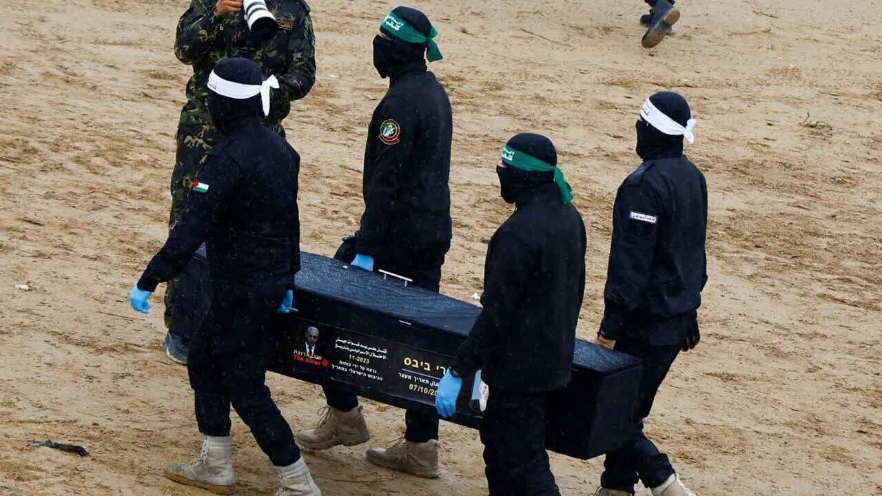 Paghahatid ng dalawang bangkay ng mga bihag ng Israel mula sa Hamas patungong Red Cross