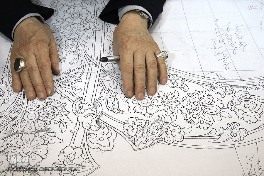 ضریح جدید حضرت عبدالعظیم(ع) با طرح مرحوم استاد فرشچیان رونمایی میشود + عکس