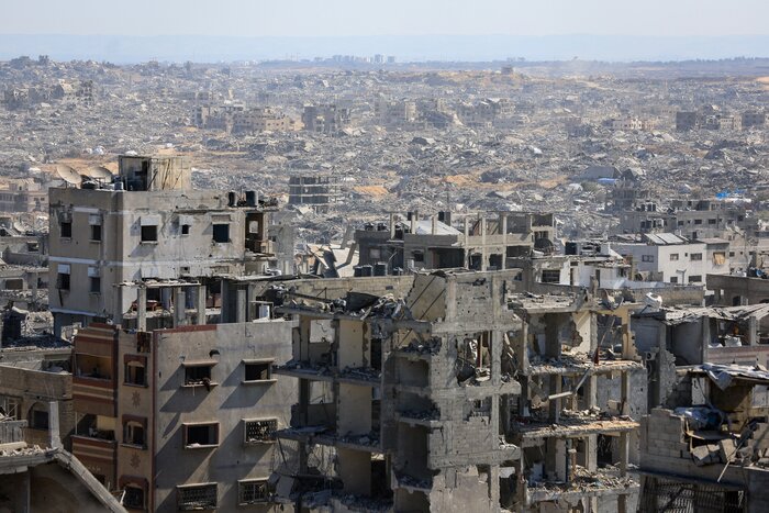 مرکز آمار فلسطین: ۹۰ درصد از نوار غزه در پی حملات اسرائیل ویران شده است