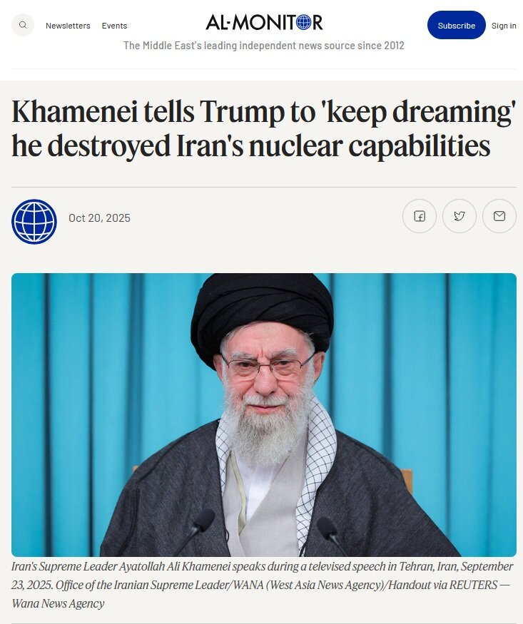 Mwitikio Mkubwa wa Kauli za Kiongozi wa Mapinduzi ya Kiislamu Duniani:
“Kiongozi wa Iran amwambia Trump: Endelea Kuota!”