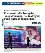 Brojna izvještavanja o izjavama vođe Islamske revolucije u svjetskim medijima; "Iranski vođa rekao je Trumpu da nastavi sanjariti!"