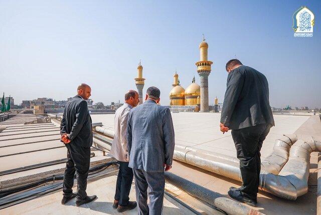 الأمين العام للعتبة الكاظمية المقدسة يتابع ميدانياً الأعمال الجارية في المشاريع الهندسية