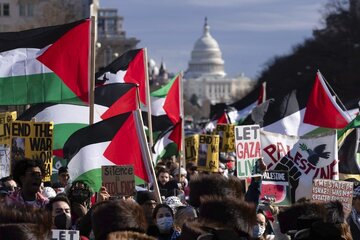 ٹرمپ تنہا رہ گئے؛ امریکی رائے عامہ فلسطین کے ساتھ ہے