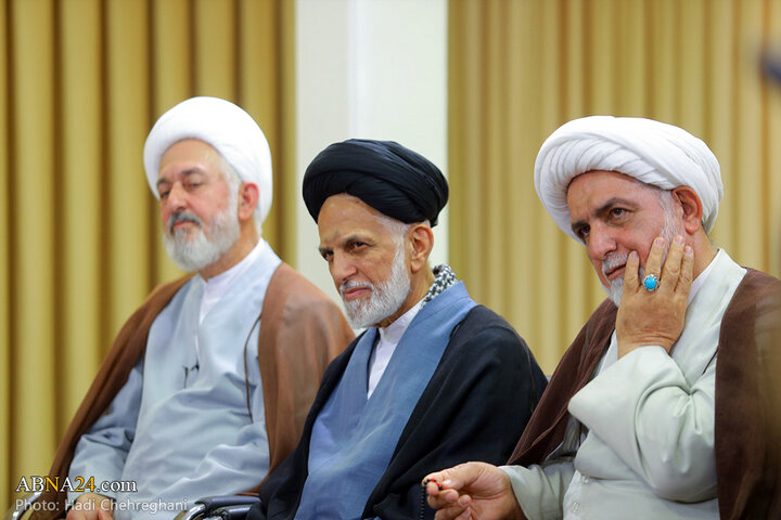 دیدار اعضای ستاد بزرگداشت روحانیون رزمنده مازندران با آیت‌الله‌العظمی جوادی آملی