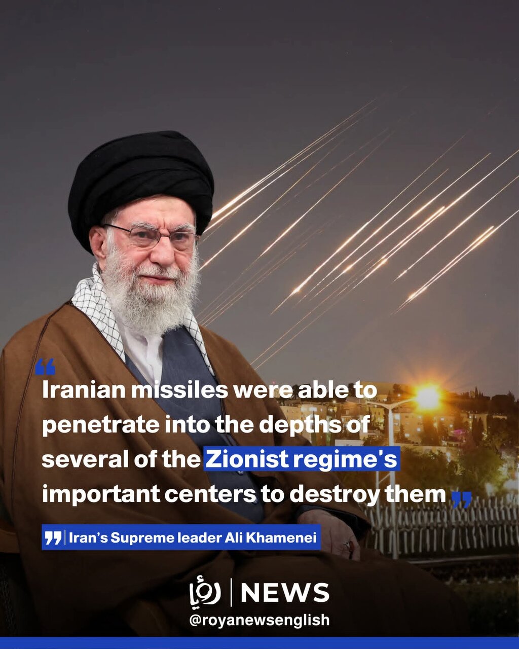 Ayatollah Khamenei Asifu Uwezo wa Makombora ya Iran, Asema Yameharibu Vituo Muhimu vya Utawala wa Kizayuni
