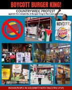 Photos: Nationwide Protests in India Against Burger King’s Ties to Israel’s Crimes