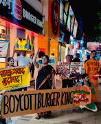 Photos / Boycott Burger King: Pune Demonstrators Decry Support for Israeli Genocide