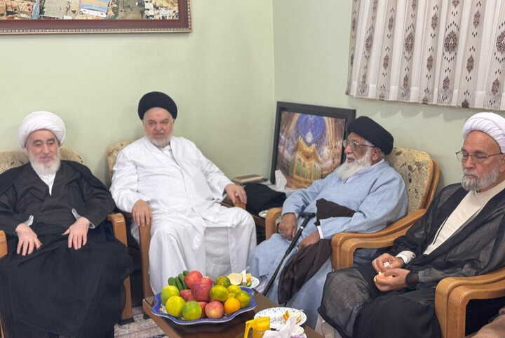 عکس خبری | دیدار رئیس مدارس شیعه پاکستان با نماینده آیت‌الله سیستانی در قم