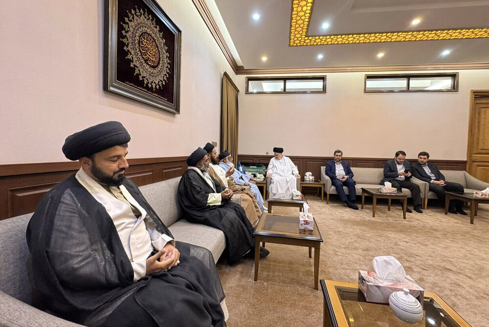 عکس خبری | دیدار رئیس مدارس شیعه پاکستان با نماینده آیتالله سیستانی در قم