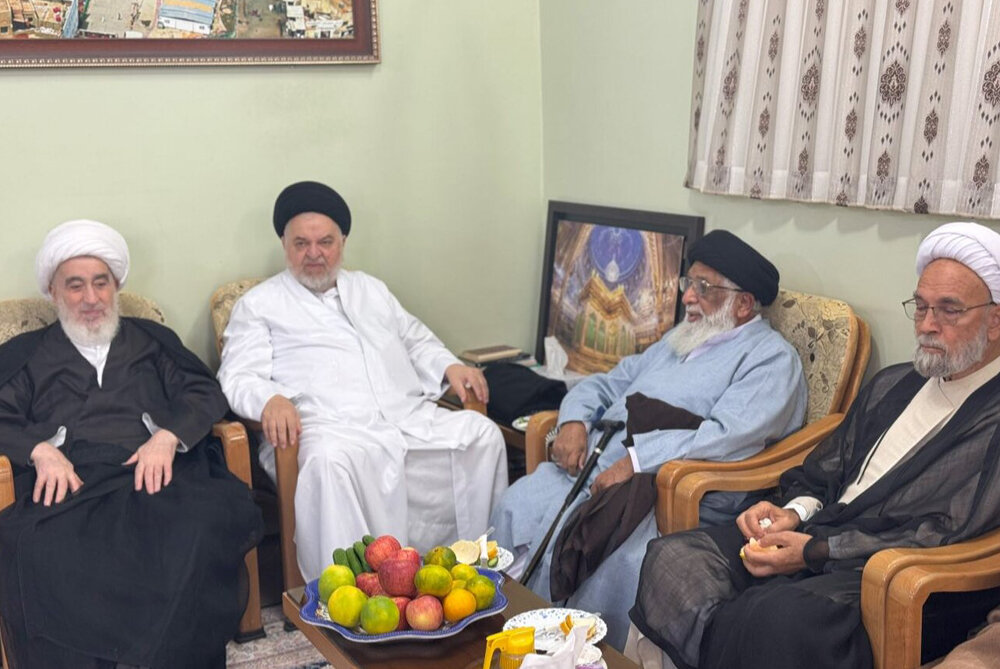 عکس خبری | دیدار رئیس مدارس شیعه پاکستان با نماینده آیت‌الله سیستانی در قم