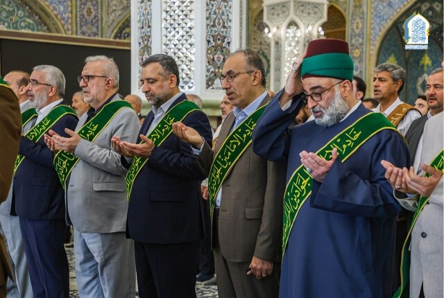 تقرير مصور/ حضور أمناء العتبات المقدسة في مراسم عبادية مهيبة في رحاب الصحن الكاظمي الشريف