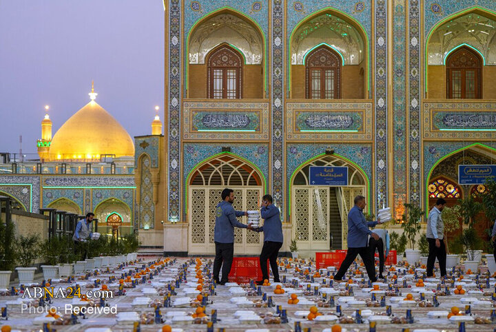 ضیافت پربرکت در حرم مطهر علوی، بهمناسبت میلاد حضرت زینب(س)