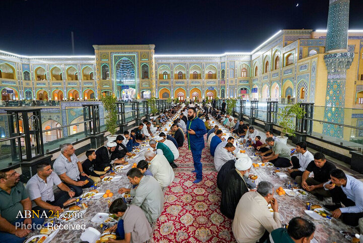 ضیافت پربرکت در حرم مطهر علوی، بهمناسبت میلاد حضرت زینب(س)