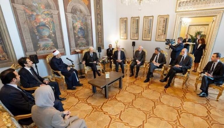 کنفرانس جهانی صلح در ایتالیا برگزار شد/ دیدار رئیس الازهر با رئیس‌جمهور میزبان + تصاویر