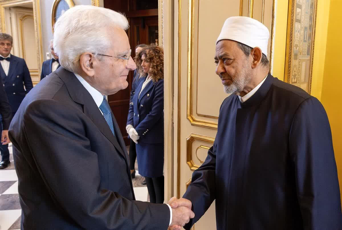 کنفرانس جهانی صلح در ایتالیا برگزار شد/ دیدار رئیس الازهر با رئیس‌جمهور میزبان + تصاویر