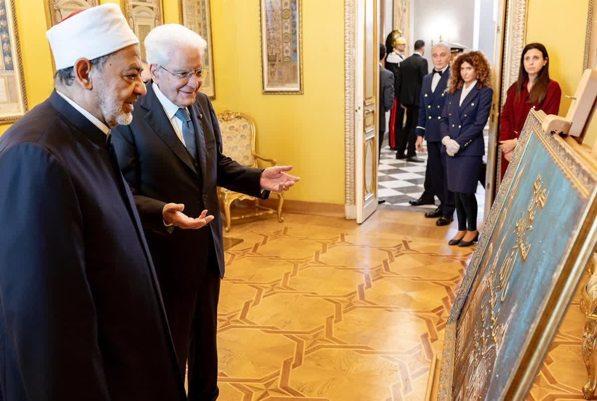 کنفرانس جهانی صلح در ایتالیا برگزار شد/ دیدار رئیس الازهر با رئیس‌جمهور میزبان + تصاویر