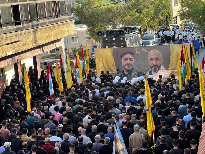 مشاهد من تشييع الشّهيدين الشقيقين حسن وحسين سليمان في بلدة البياض جنوب لبنان
