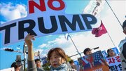 Trump faces protests during South Korea visit