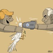 كاريكاتير / ترامب: لإسرائيل الحق في الرد على الحادث