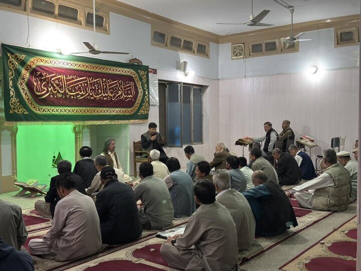 تقرير مصور/ احتفال بمولد السيدة زينب(ع) في حسينية هزارة نچاري بمدينة كويته باكستان