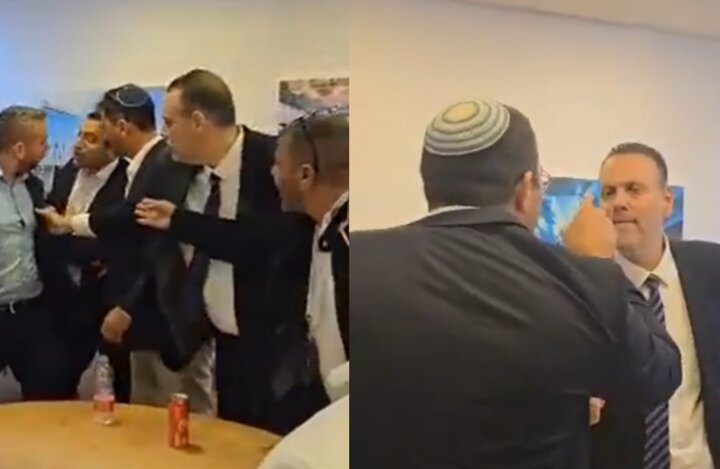 درگیری شدید دو وزیر صهیونیست در مقابل دوربین‌ها