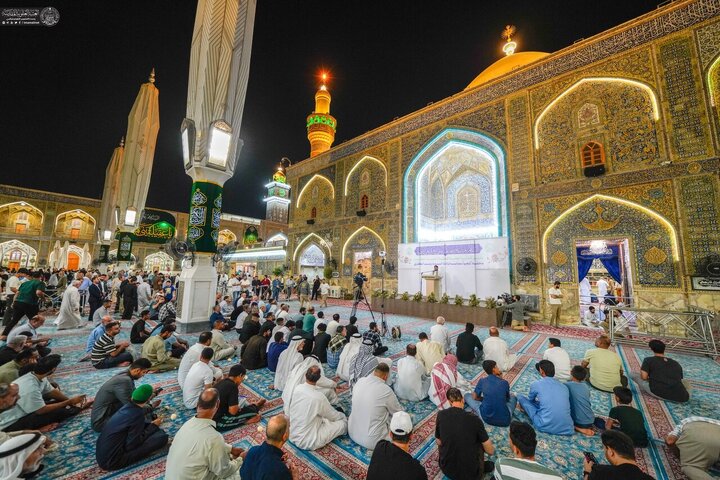 تقرير مصور/ حرم امير المؤمنين(ع) يشهد احتفالا بهيجا بمناسبة ولادة السيدة "زينب" (ع)