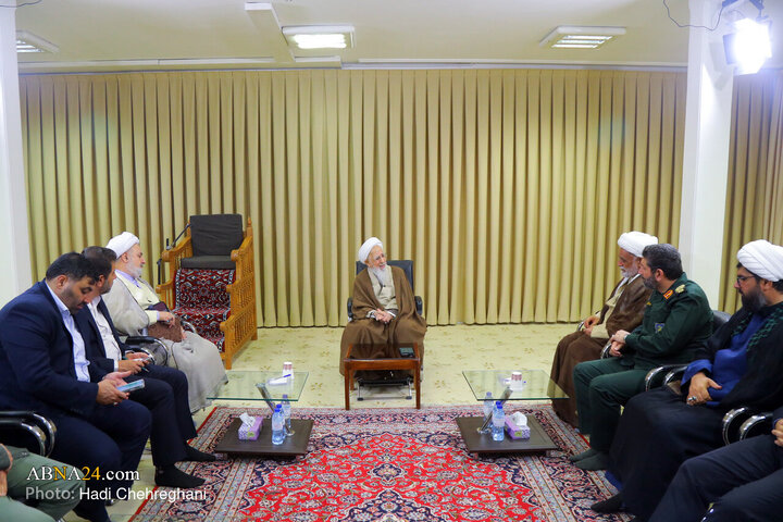 دیدار فرمانده سپاه محمد رسول‌الله تهران با آیت‌الله‌العظمی جوادی آملی