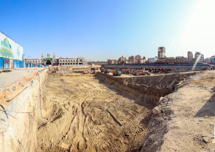 Informe fotográfico | El Sheikh Mahdi al-Karbalai realiza una inspección in situ de los avances en el Proyecto del Patio del Imam Hassan (la paz sea con él)