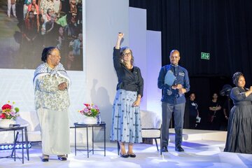 জোহানেসবার্গে বৃহৎ ফিলিস্তিন সংহতি সম্মেলন।