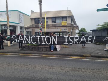 Photos: A gathering in solidarity with Palestine in Kerikeri town, in Far North District of North Island of New Zealand