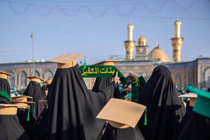 تقرير مصور/ مشاركة 5000 طالبة في حفل تخرج طالبات الجامعات العراقية والدول العربية والإسلامية