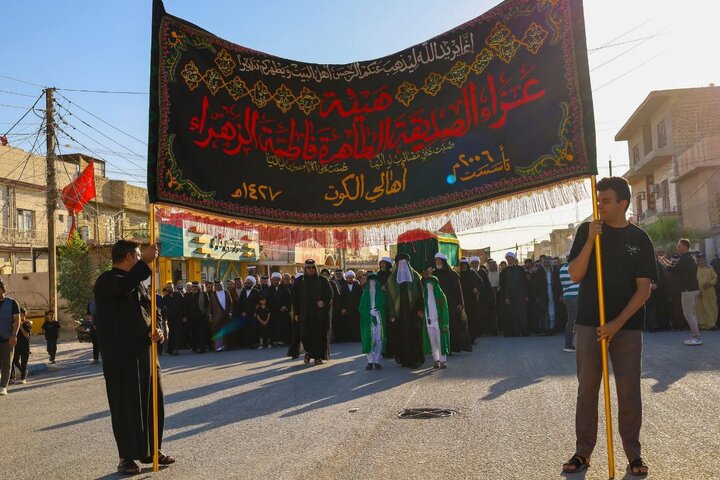 تقرير مصور/ تشييع رمزي للسيدة فاطمة الزهراء (ع) في محافظة واسط العراقية